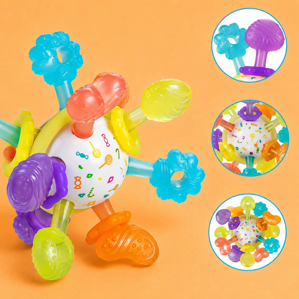 Baby Montessori Teething Rattle Sensory Toy