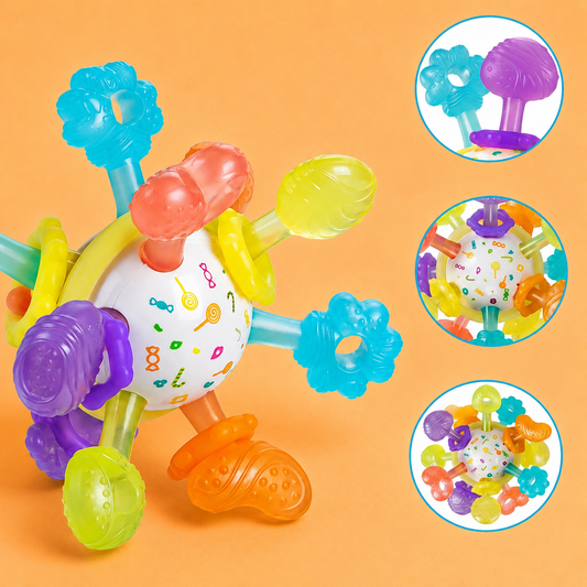 Baby Montessori Teething Rattle Sensory Toy