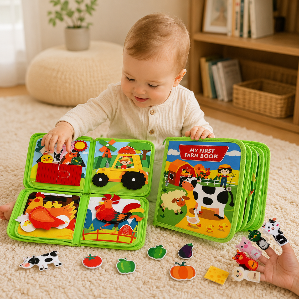 Montessori Farm Busy Board Book