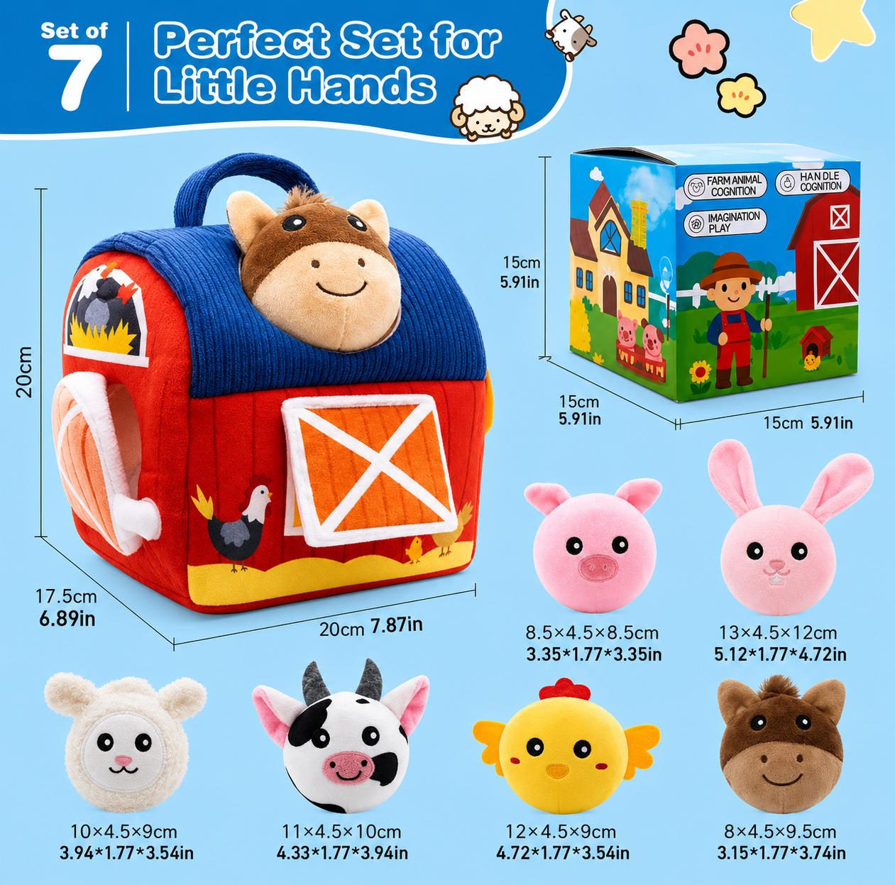 Animal Farm Plush Toy Set