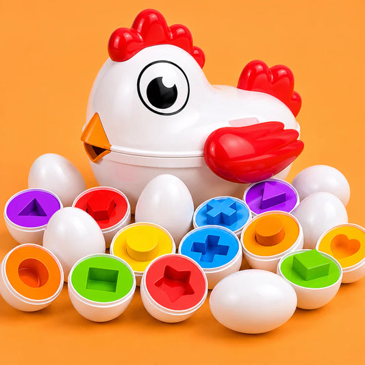 Chicken Egg Matching Game – Fun Shape Sorting & Early Learning Toy for Toddlers