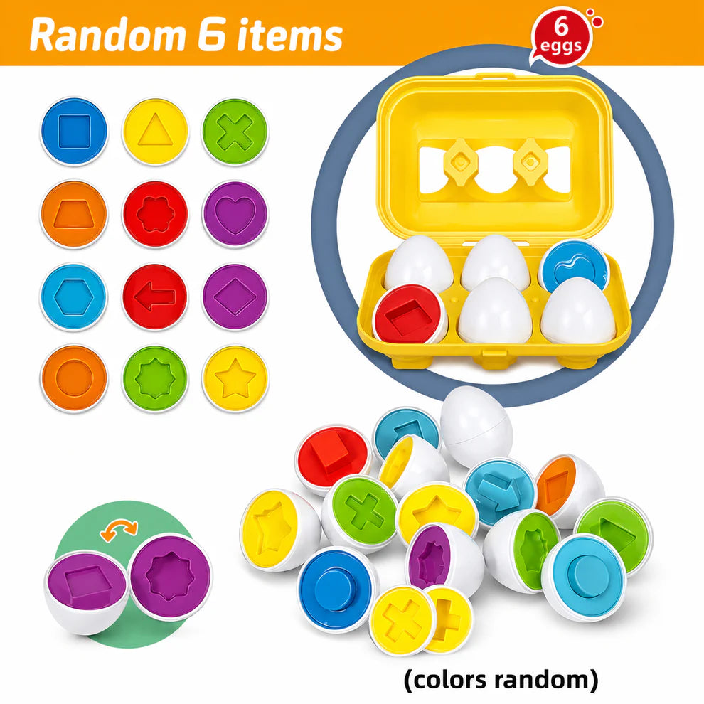Baby Matching Game Shape Sorting Eggs Sensory Toy