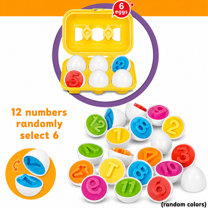 Baby Matching Game Shape Sorting Eggs Sensory Toy