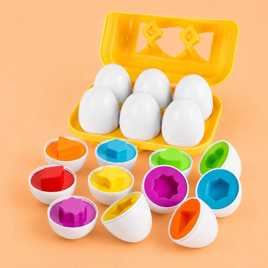 Baby Matching Game Shape Sorting Eggs Sensory Toy
