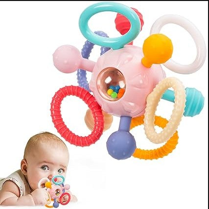 Baby Montessori Teething Rattle Sensory Toy