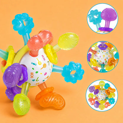Baby Montessori Teething Rattle Sensory Toy