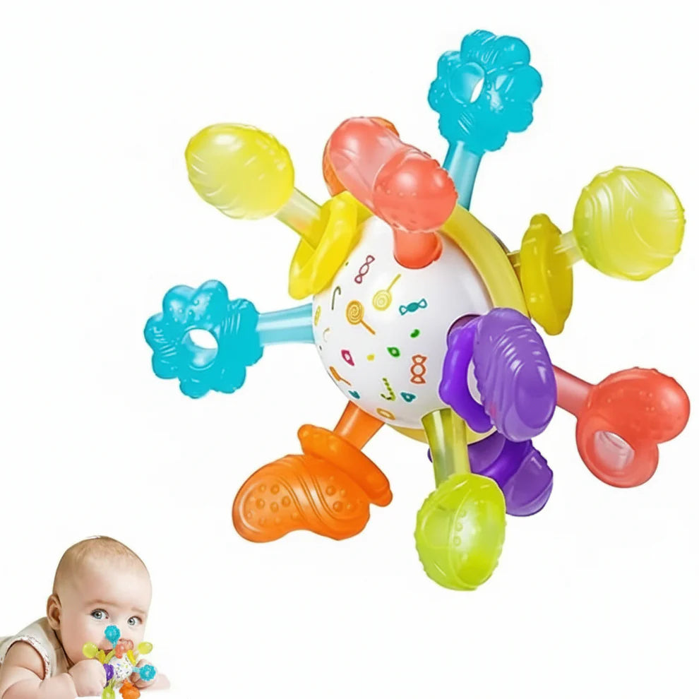 Baby Montessori Teething Rattle Sensory Toy