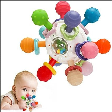 Baby Montessori Teething Rattle Sensory Toy