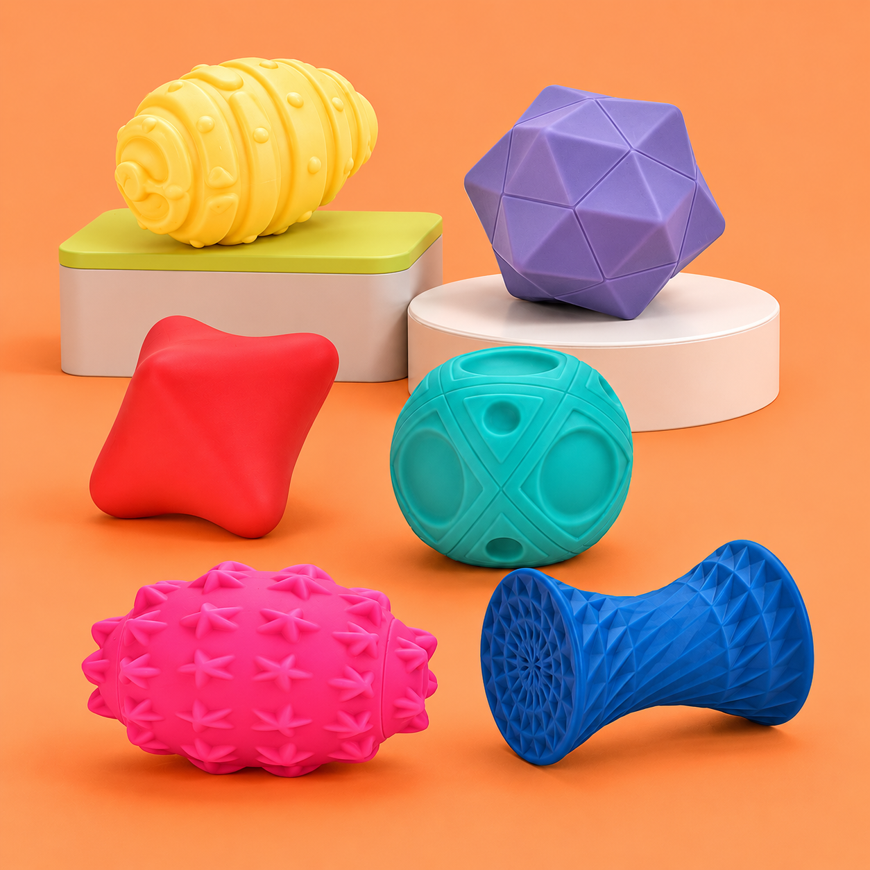 Baby Sensory Squishy Balls – Soft Textured Learning & Grasping Toy