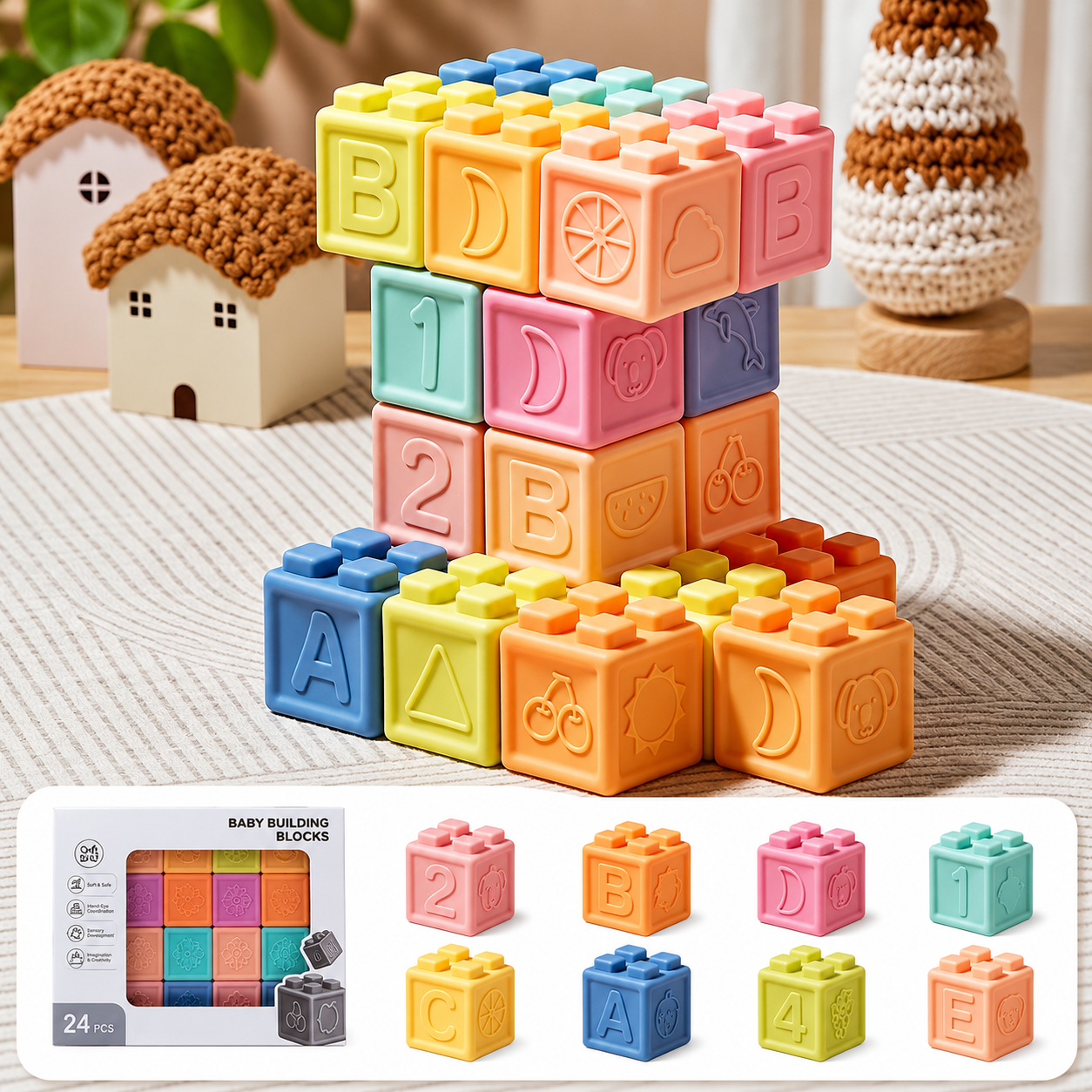 Baby Soft Sensory Building Blocks