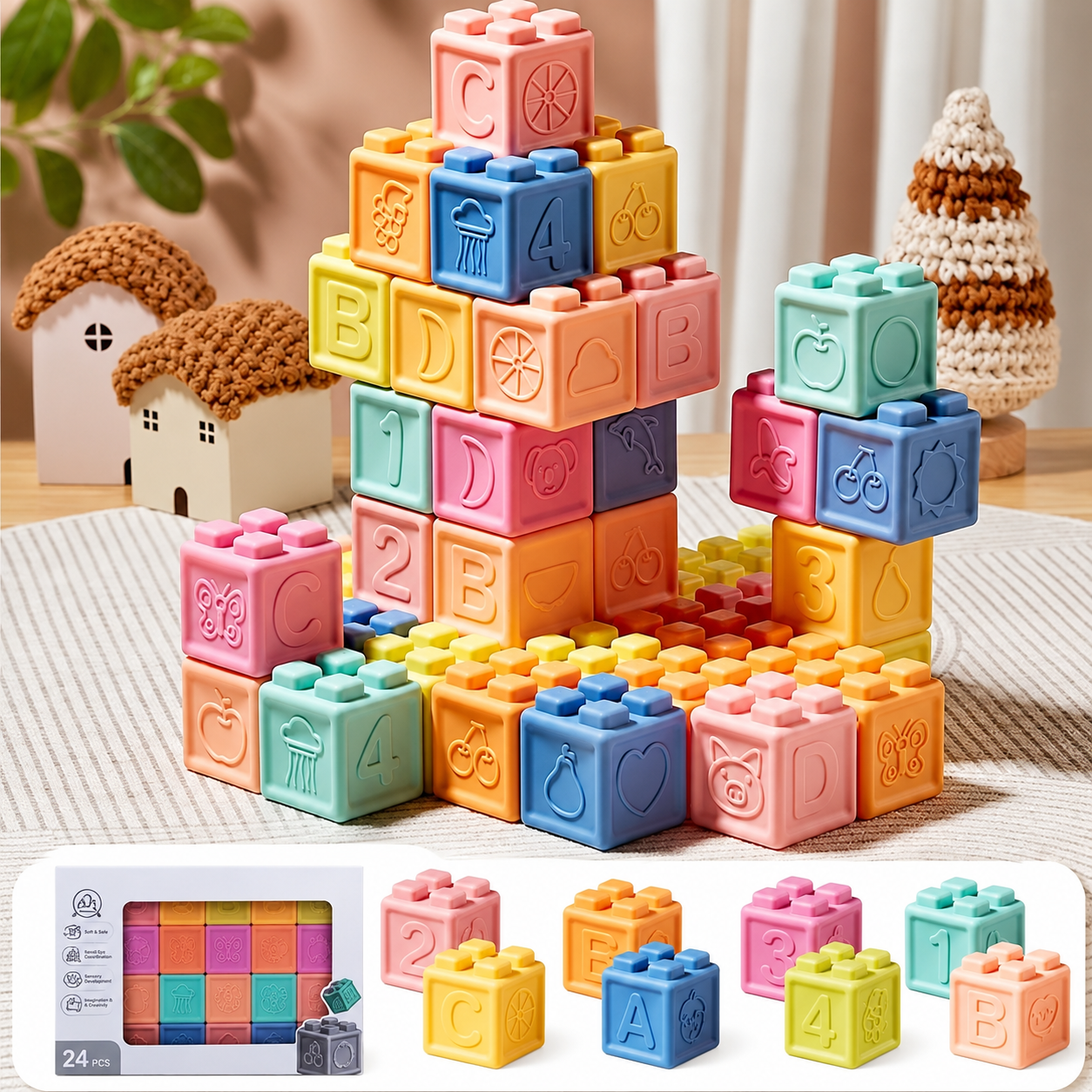Baby Soft Sensory Building Blocks