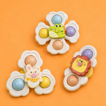 Baby Spinning Top – Colorful Sensory Suction Spinner Toy