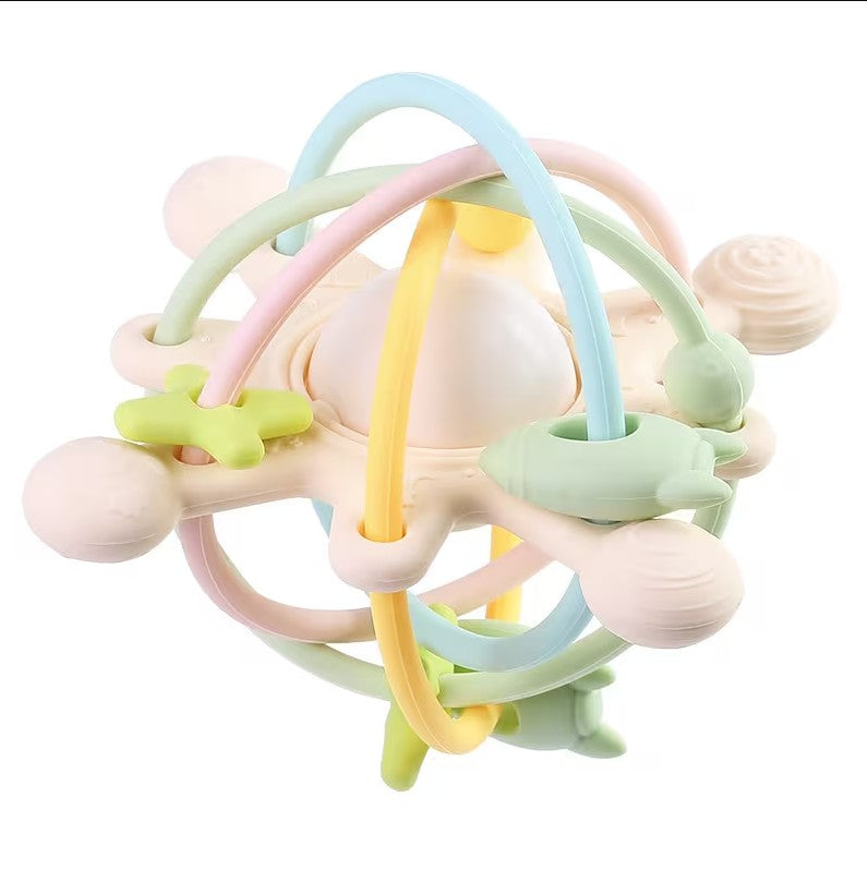 Baby Toys Sensory Teether Bell Silicone Ball – Soft Grasping & Early Development Toy for Infants