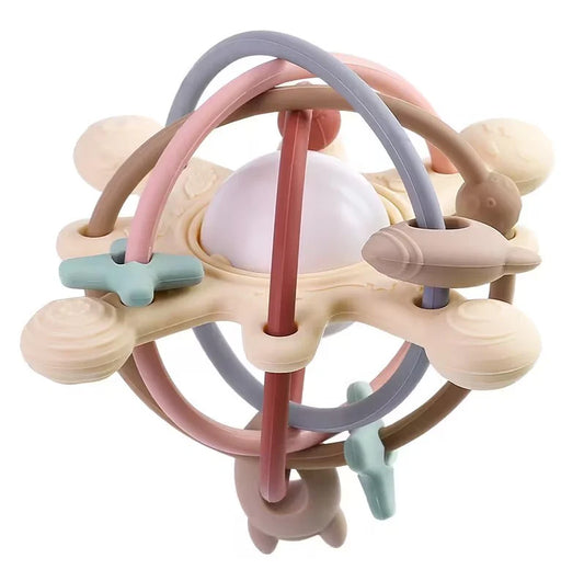 Baby Toys Sensory Teether Bell Silicone Ball – Soft Grasping & Early Development Toy for Infants