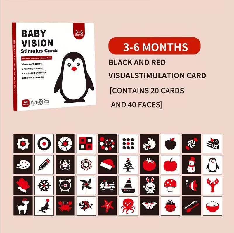 Baby Vision Flashcards – High Contrast Early Learning Cards for Visual & Cognitive Development