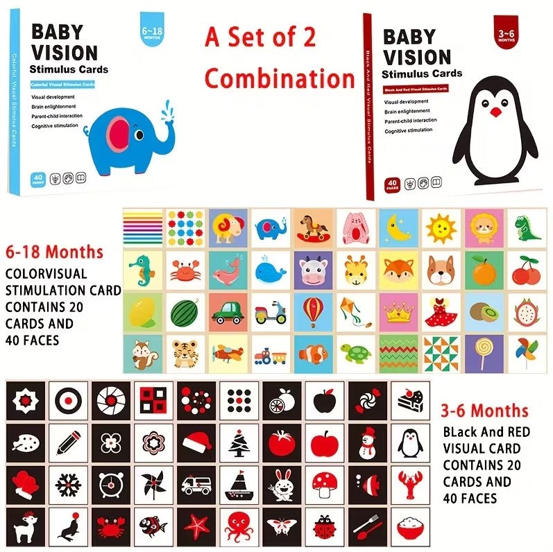 Baby Vision Flashcards – High Contrast Early Learning Cards for Visual & Cognitive Development