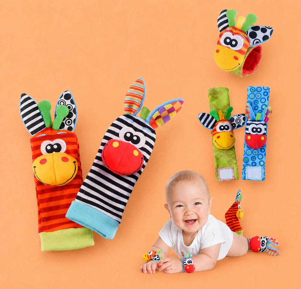 Baby Wrist Rattles Sensory Toy Set