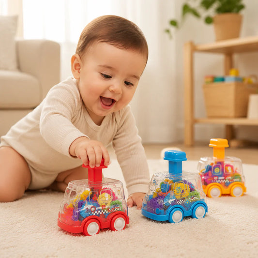 Bright and Colorful Toy Car – Fun Rolling Sensory Vehicle for Babies