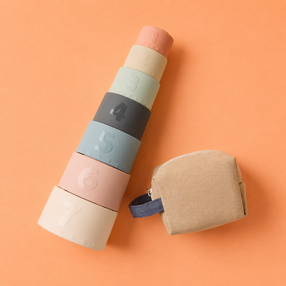 Soft Silicone Stacking Cups