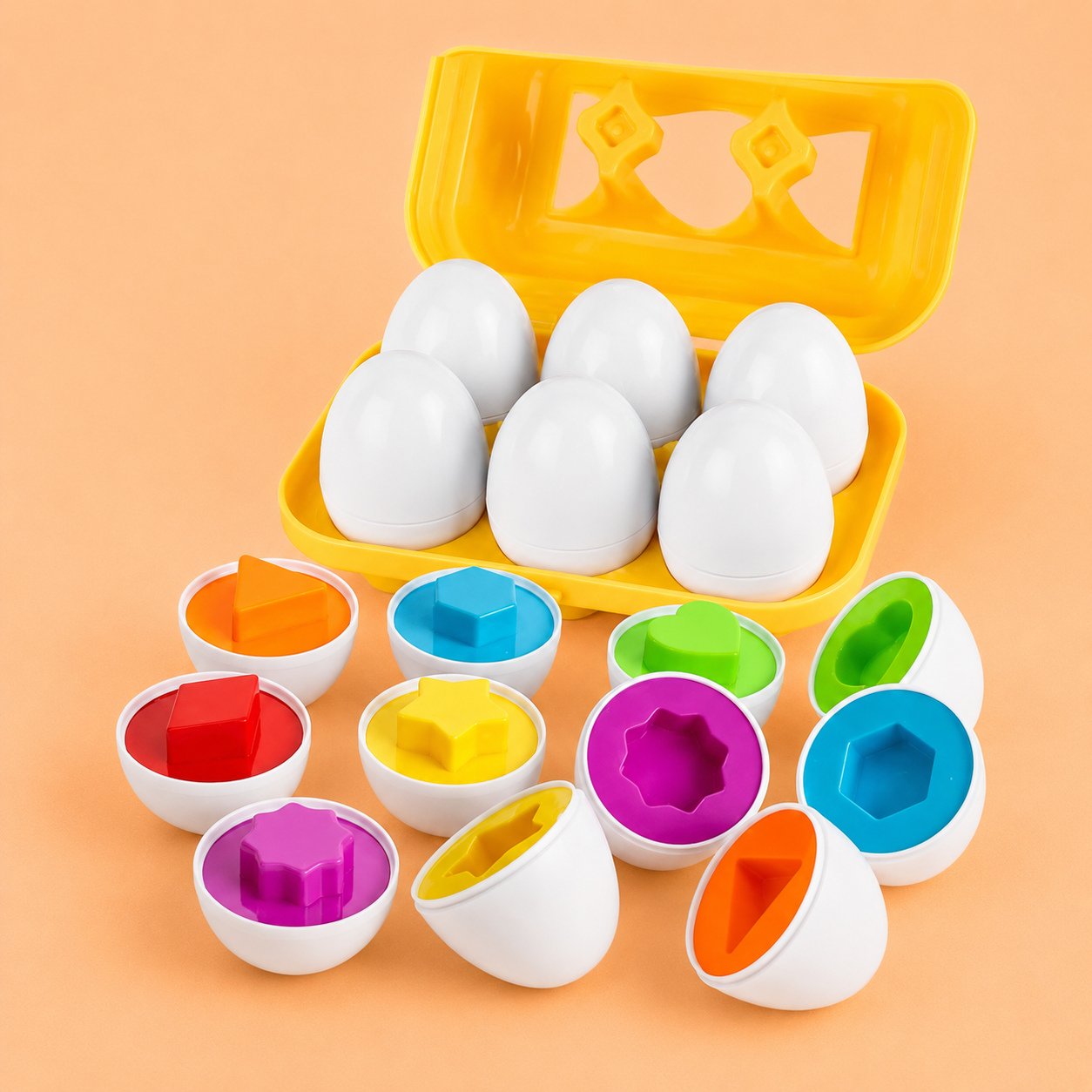Baby Matching Game Shape Sorting Eggs Sensory Toy