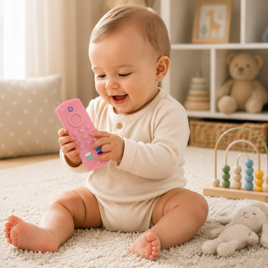 Soft Remote Control Silicone Teether Toy