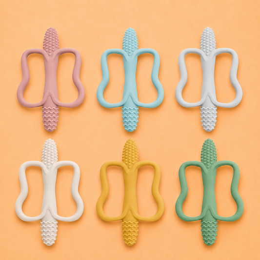 Silicone Teething Toy for Babies – Easy-Grip Sensory Teether for Soothing Gums and Oral Development