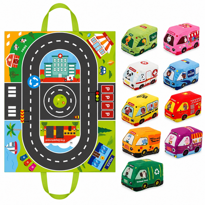 Road Adventure Toy Car Play Mat Set
