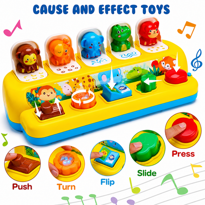Baby Musical Pop-Up Educational Animal Toys