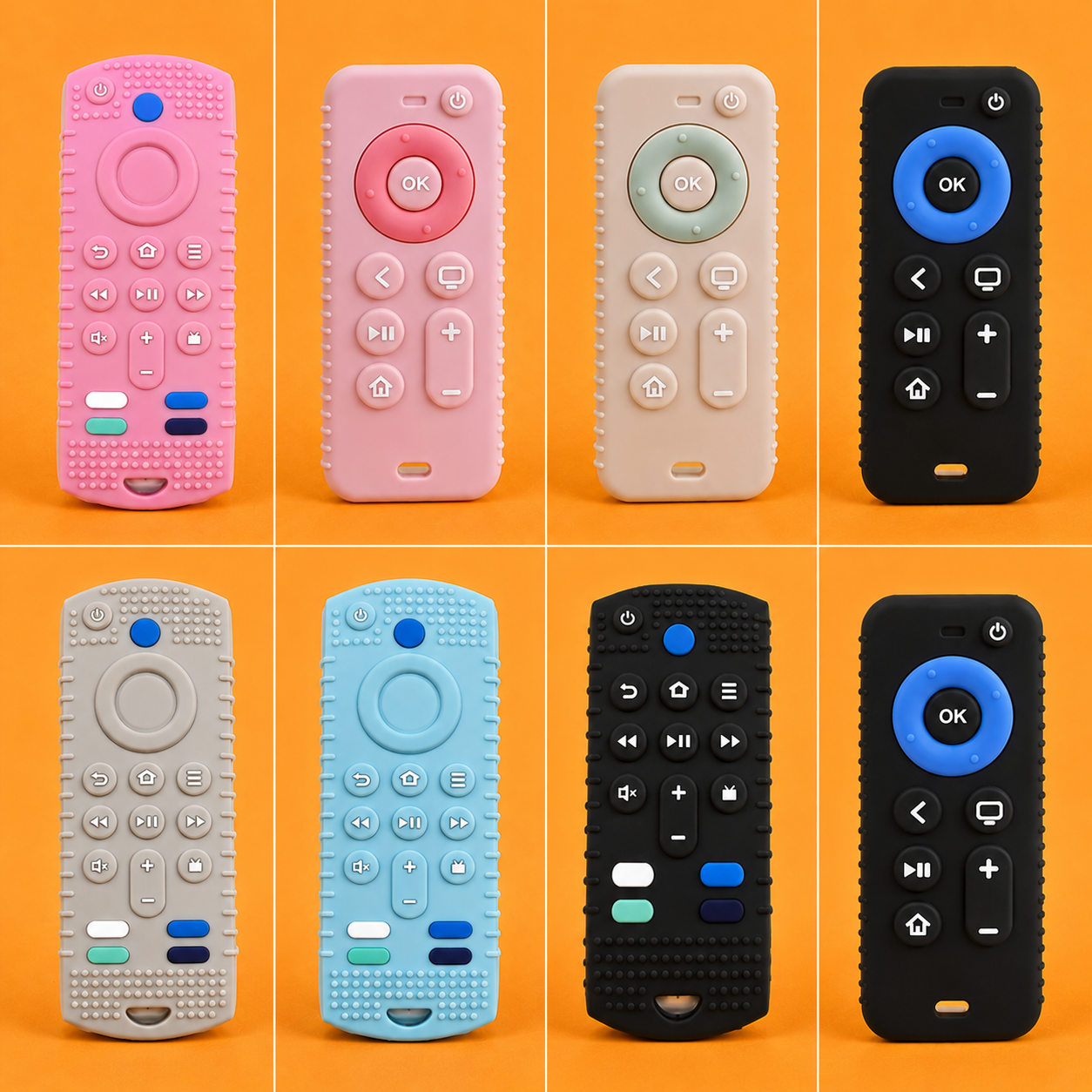 Soft Remote Control Silicone Teether Toy