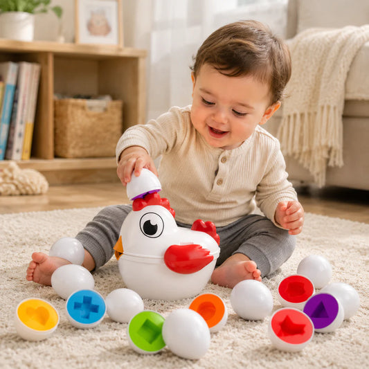Chicken Egg Matching Game – Fun Shape Sorting & Early Learning Toy for Toddlers
