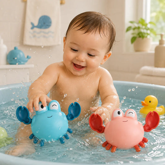 Cute Crab Water Toys for Babies – Fun Splash Bath Time Play