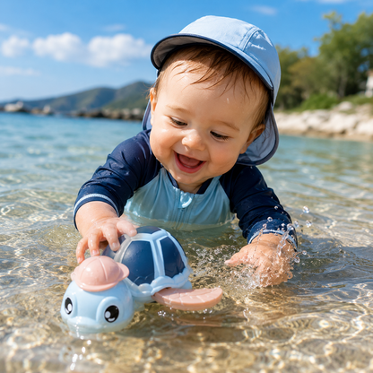 Cute Swimming Turtle Bath Toy for Fun Water Play