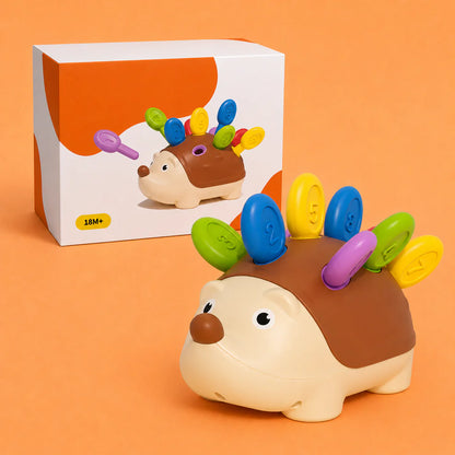 Educational Toy Hedgehog Color & Number Matching Game for Early Learning and Fine Motor Skills