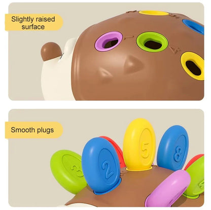 Educational Toy Hedgehog Color & Number Matching Game for Early Learning and Fine Motor Skills