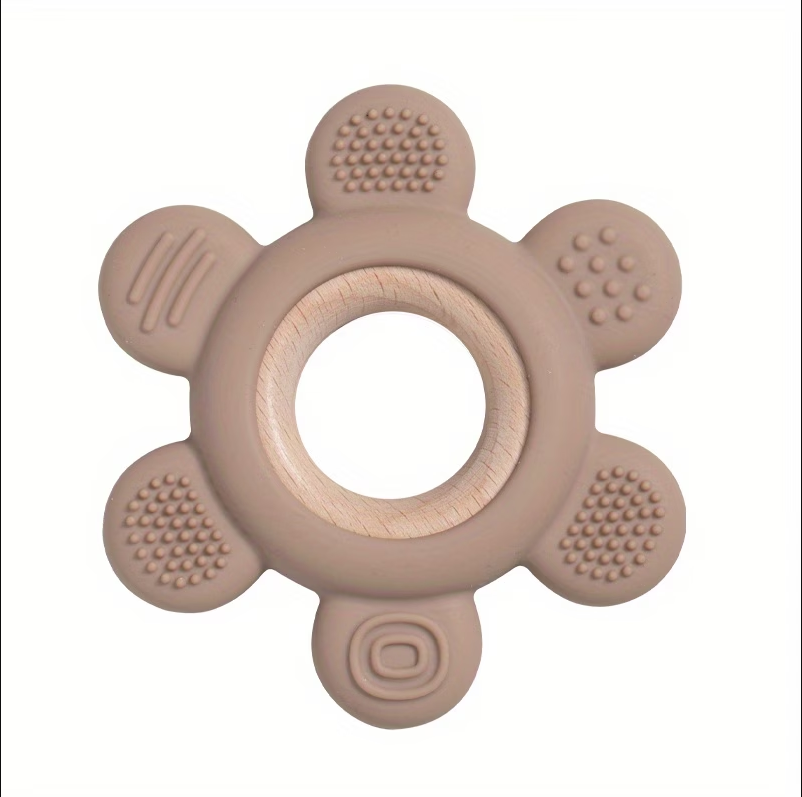 Flower-Shaped Teether Toy – Soft Soothing Chew & Sensory Toy