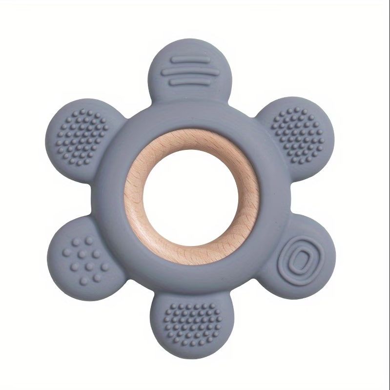 Flower-Shaped Teether Toy – Soft Soothing Chew & Sensory Toy