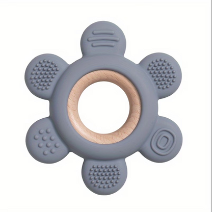 Flower-Shaped Teether Toy – Soft Soothing Chew & Sensory Toy