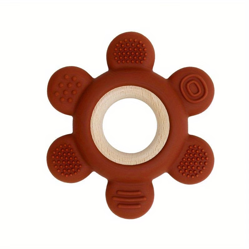 Flower-Shaped Teether Toy – Soft Soothing Chew & Sensory Toy