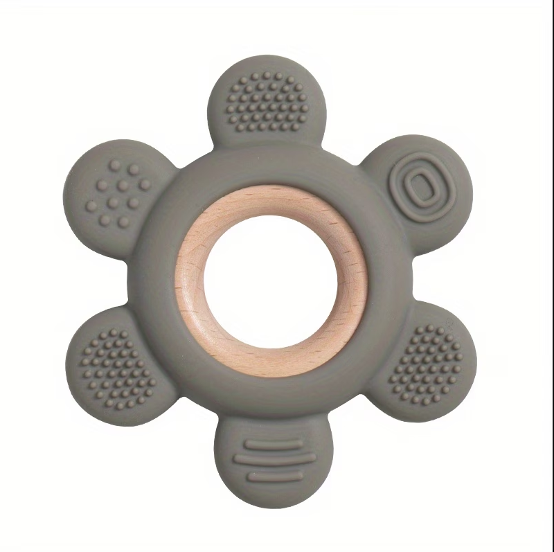 Flower-Shaped Teether Toy – Soft Soothing Chew & Sensory Toy
