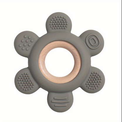 Flower-Shaped Teether Toy – Soft Soothing Chew & Sensory Toy