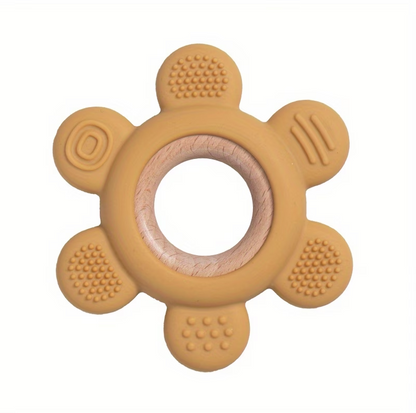 Flower-Shaped Teether Toy – Soft Soothing Chew & Sensory Toy