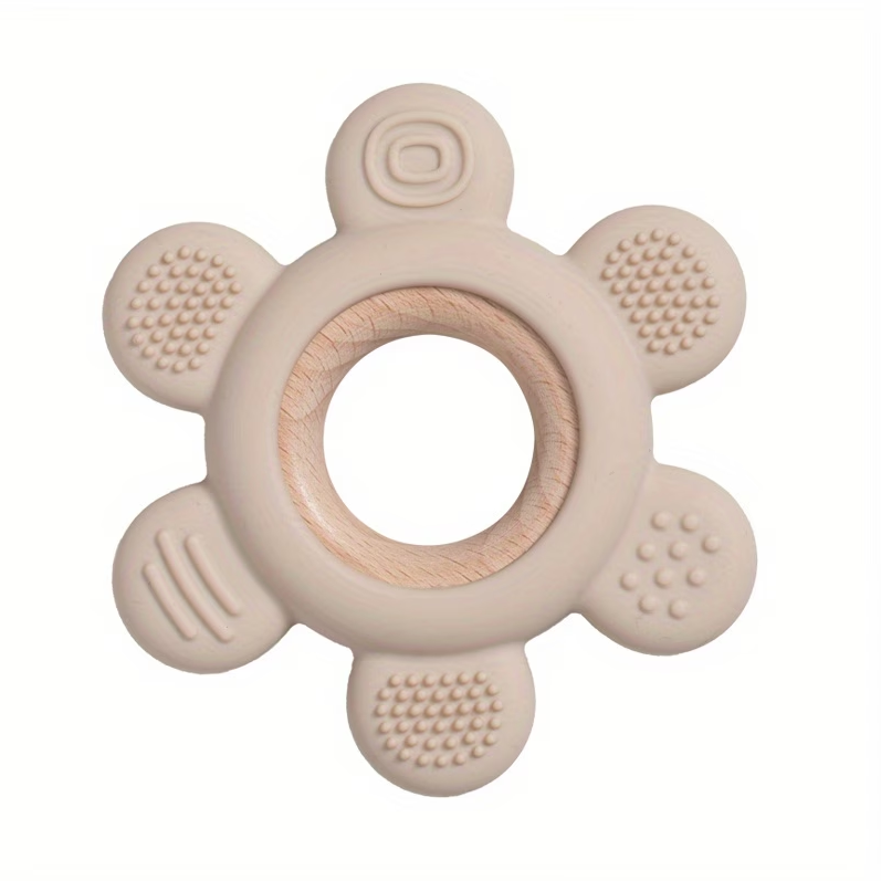 Flower-Shaped Teether Toy – Soft Soothing Chew & Sensory Toy