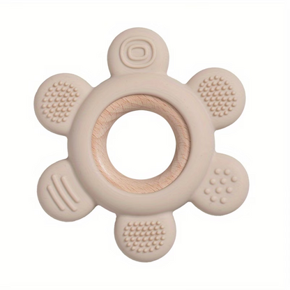 Flower-Shaped Teether Toy – Soft Soothing Chew & Sensory Toy