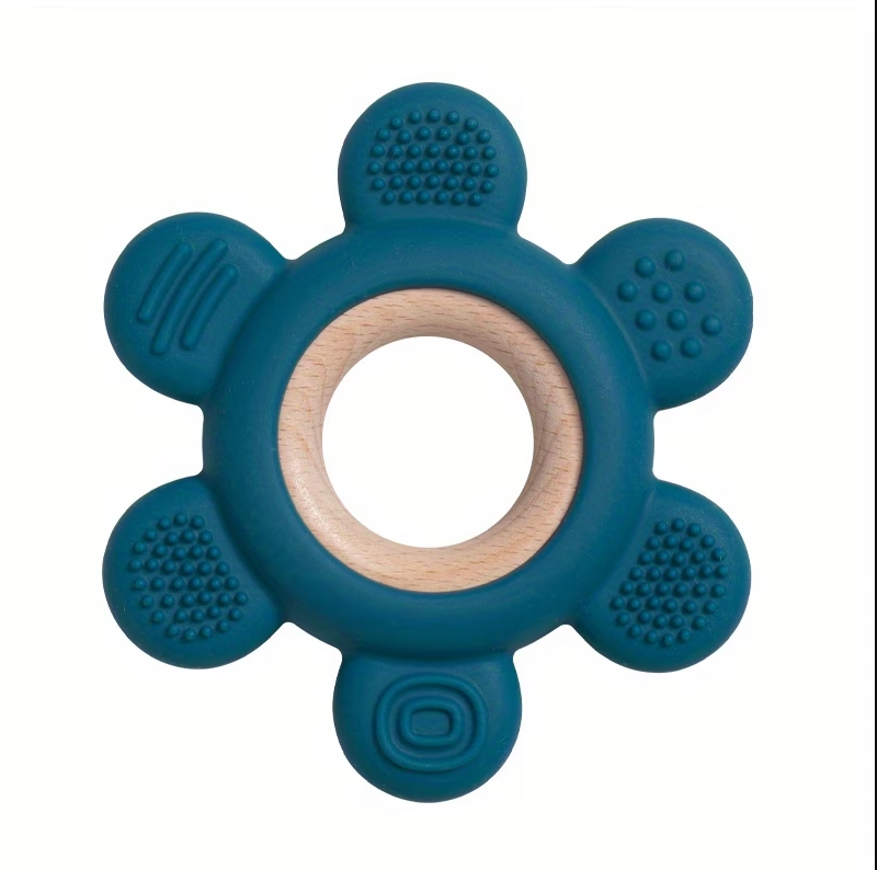 Flower-Shaped Teether Toy – Soft Soothing Chew & Sensory Toy