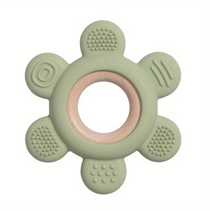 Flower-Shaped Teether Toy – Soft Soothing Chew & Sensory Toy