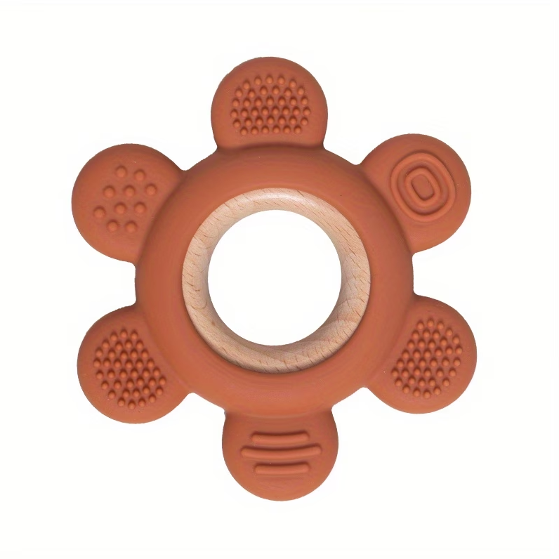 Flower-Shaped Teether Toy – Soft Soothing Chew & Sensory Toy