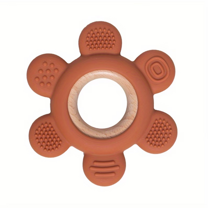 Flower-Shaped Teether Toy – Soft Soothing Chew & Sensory Toy