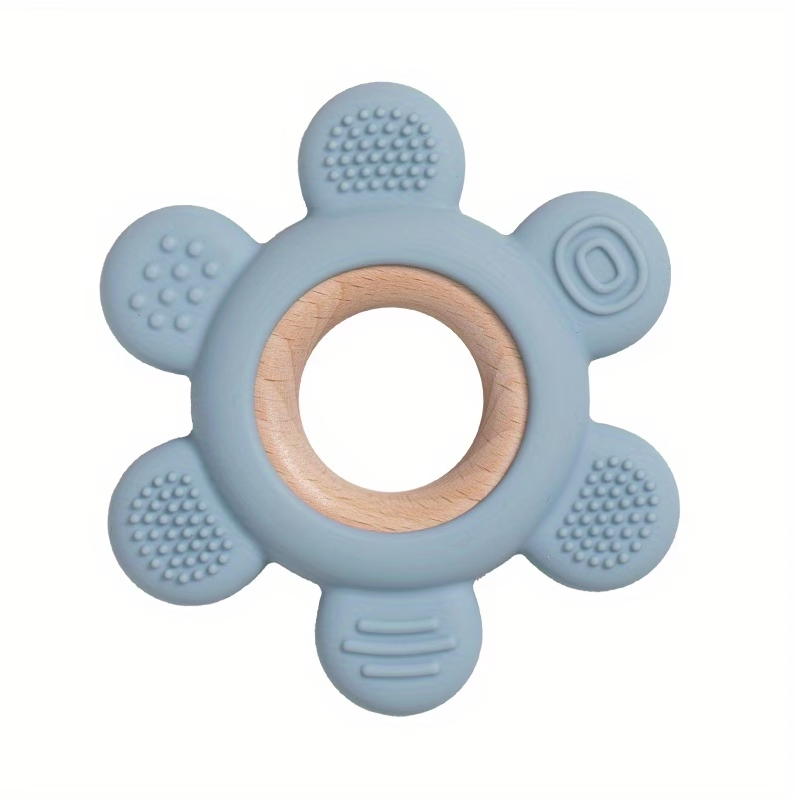 Flower-Shaped Teether Toy – Soft Soothing Chew & Sensory Toy
