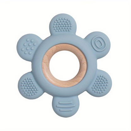 Flower-Shaped Teether Toy – Soft Soothing Chew & Sensory Toy