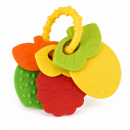 Infant Teether Toy Set – Colorful Textured Teething & Sensory Learning Rings for Babies
